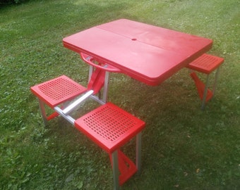 Vintage Folding Picnic Table - Vintage Camping - Vintage Picnic