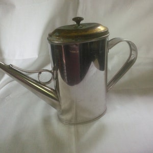 Vintage Chrome and Brass Watering Can - Sprinkling Can - Watering Can - Oil Can - B69