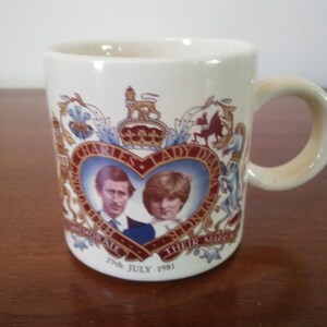Vintage Princess Diana and Prince Charles Mug - Diana Mug - Princess Diana Wedding Mug - Diana and Charles Wedding Mug