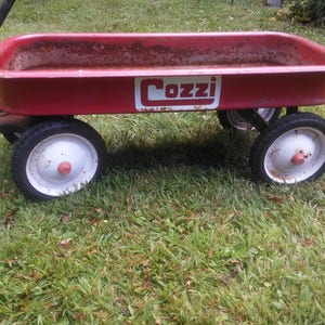 Vintage Wagon - Wagon - Little Red Wagon - Garden Wagon - Cozzi - Wagon - BRN