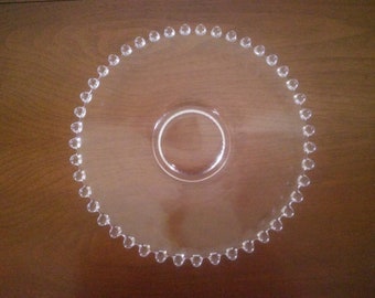 Beautiful Vintage Clear Candlewick Under Plate - Candlewick - Candlewick Under Plate - Small Serving Plate - Serving Plate