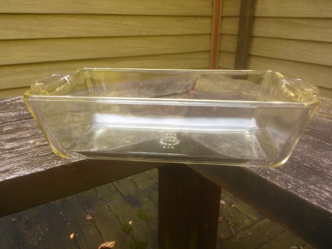 Vintage Clear Pyrex Loaf Pan With Handles Number 212 Pyrex Etsy