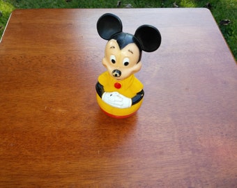Vintage Mickey Mouse Rolly Polly Toy - Vintage Mickey Mouse Toy - Vintage Mickey Mouse - Mickey Mouse Toy
