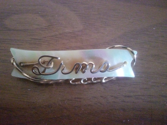 Vintage WWII Pin - WWII Name Pin - Irma - WWII Ba… - image 1