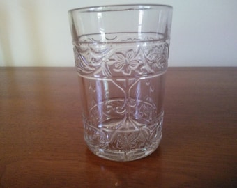 Vintage Clear Glass Tumbler -  Tumbler - Pattern Glass - Water Glass - Pattern Glass Tumbler - Tumbler