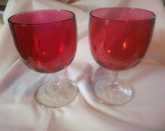 Vintage Set Of Six Hollow Stem Beer Glasses Hollow Stemmed Etsy