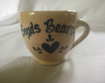 Vintage Boyds Bears Cup - Boyds Bears - Cup - Vintage Farmhouse Decor - Mini Pottery Cup - Cup - Air Plant Holder - B72
