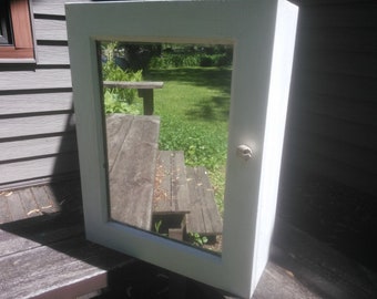 Vintage Wood Medicine Cabinet - White Wood Medicine Cabinet - White Storage Box - Farmhouse Decor - Cabinet - Vintage Storage - Organizer