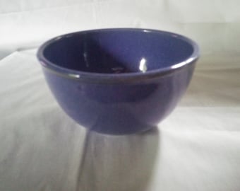 Vintage Blue Speckled Pottery Bowl - Mixing Bowl - Vintage Mixing Bowl - Stoneware Bowl - Stoneware Mixing Bowl - Blue Stoneware Bowl -B66