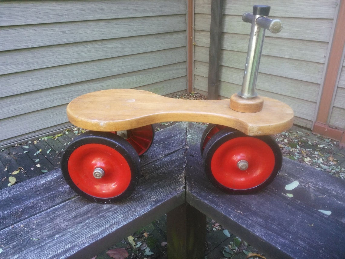 Vintage Scooter Scooter Ride On Toy Wood Scooter ATC | Etsy