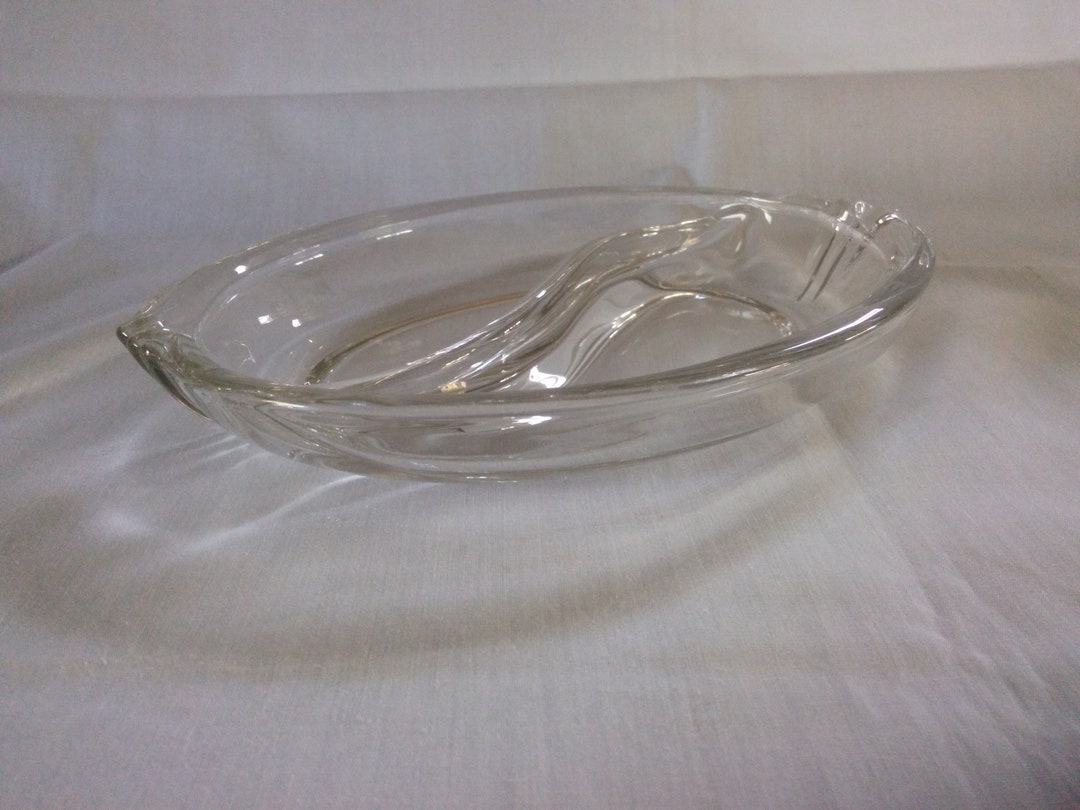Beautiful Vintage Clear Art Deco Relish Dish Art Deco Etsy