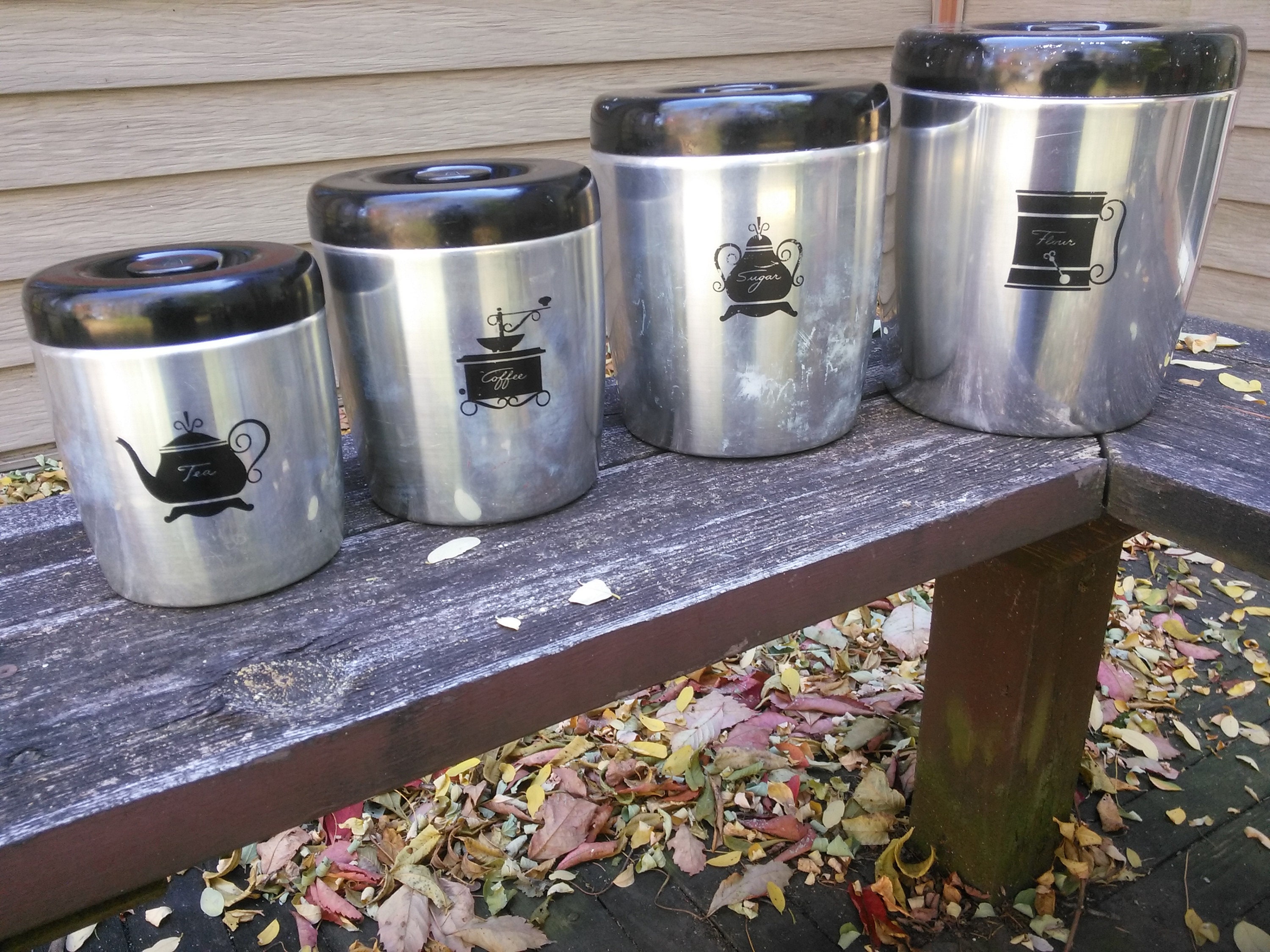 Vintage West Bend Aluminum Canister Set - West Bend Aluminum