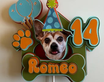 Custom Dog Birthday 3D Cake Topper
