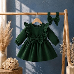 12 month green dress Princess Linens Lime Green Garden Princess Dress 6-12 Months