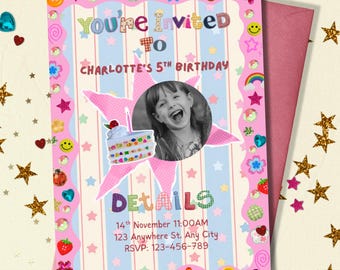 Craft Birthday Party, Fancy Nancy Invitation, Whimsical Birthday Invite, Girl Birthday Invitation, Fun to be One, Editable Printable