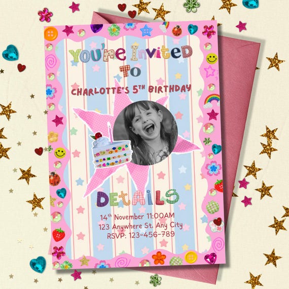 Craft Birthday Party, Fancy Nancy Invitation, Whimsical Birthday Invite, Girl Birthday Invitation, Fun to be One, Editable Printable
