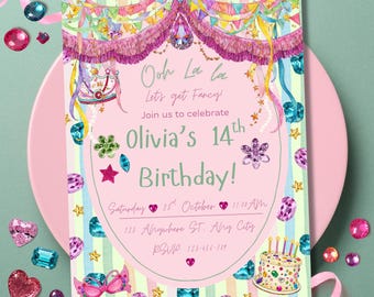 Whimsical Birthday, Fancy Nancy Invitation, Craft Birthday Party, Girl Birthday Invitation, Fun to be One Birthday, Editable Printable
