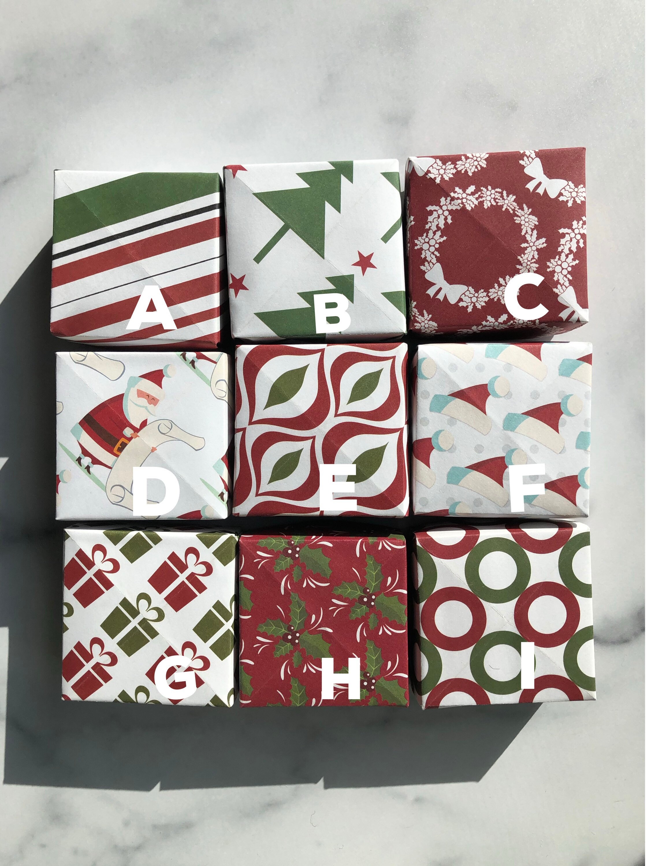 Small Christmas Gift Box Set of Four 2.25 x 2.25 x 1.1 Etsy