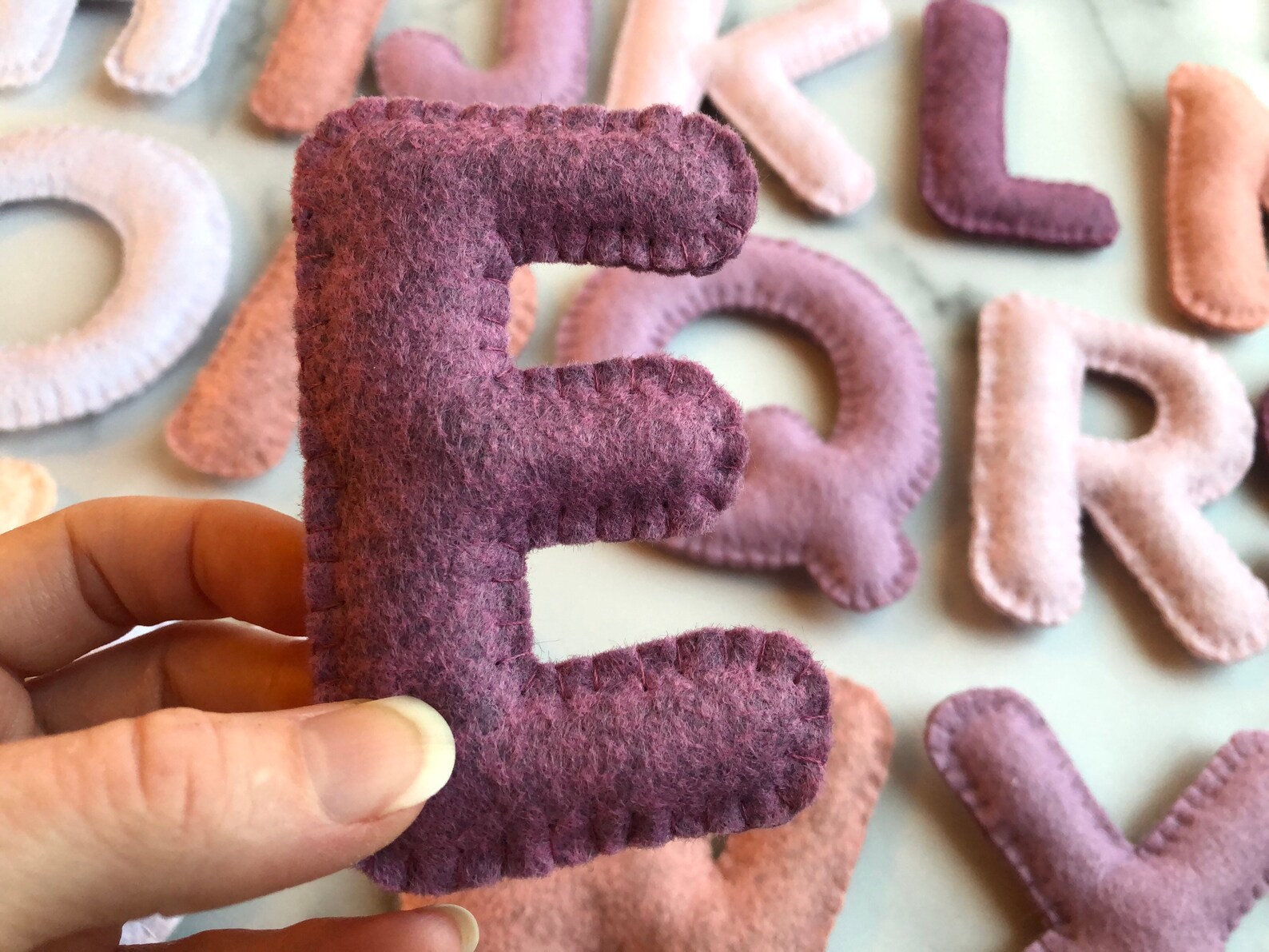 Felt Alphabet Letters Puffy Letter Set AZ Educational Kids Etsy
