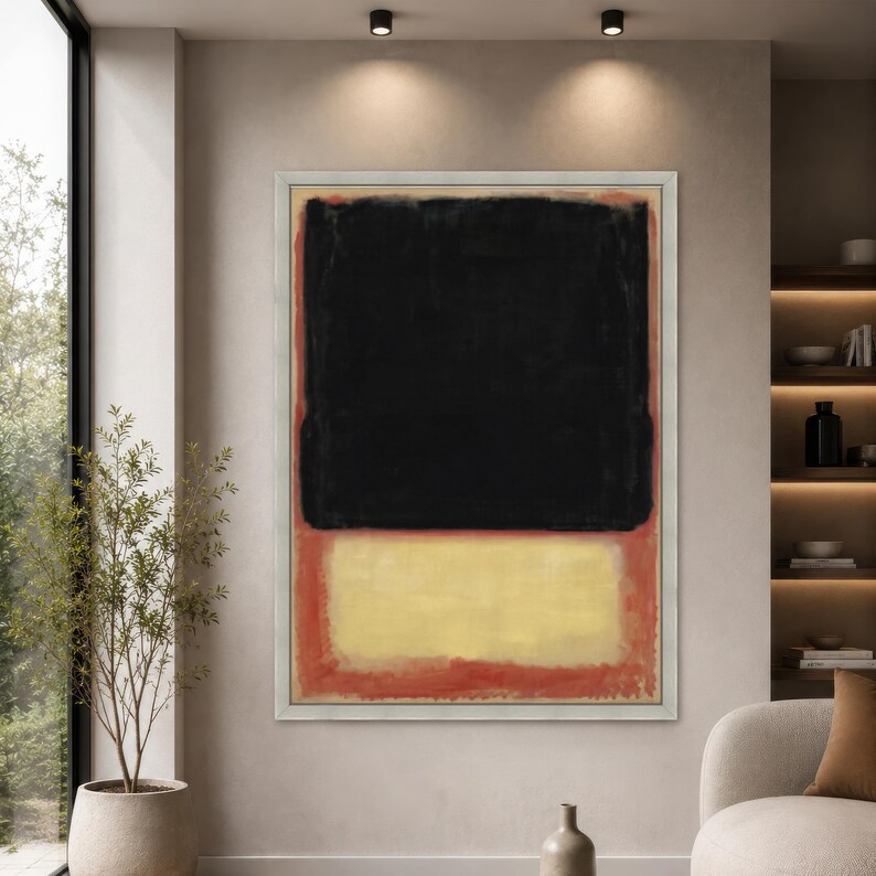 Mark Rothko Paint Mark Rothko Black Beige Color Field Painting, Minimalist Abstract ...