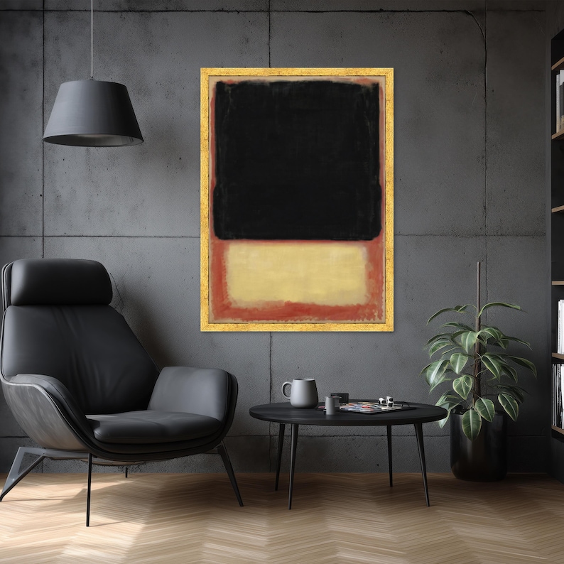 Mark Rothko Paint Mark Rothko Black Beige Color Field Painting, Minimalist Abstract ...