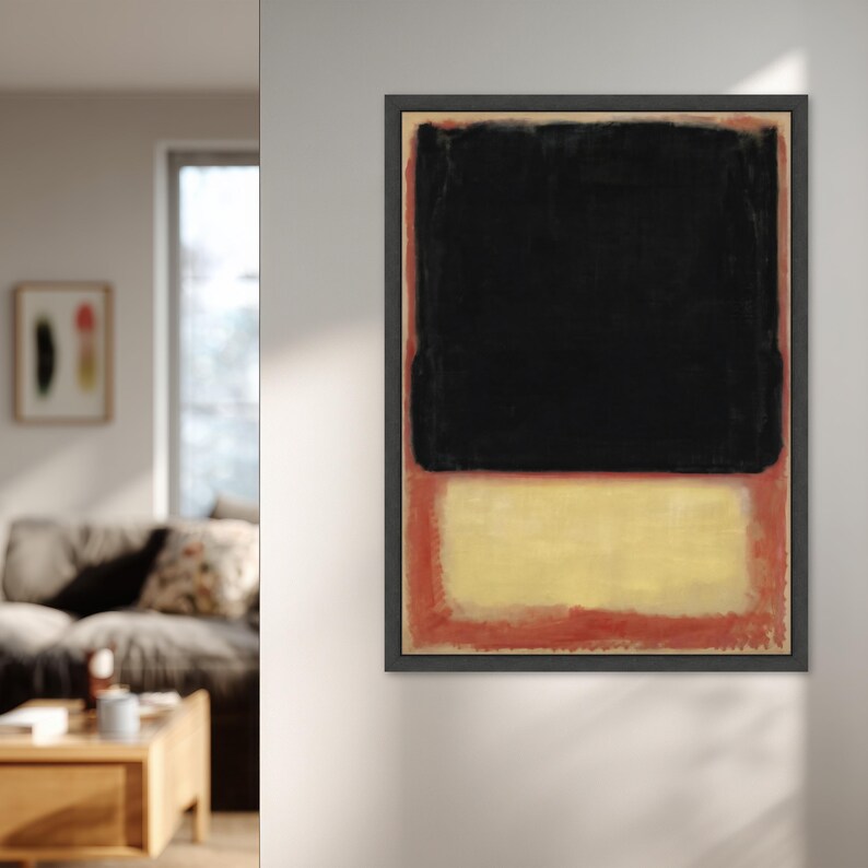 Mark Rothko Paint Mark Rothko Black Beige Color Field Painting, Minimalist Abstract ...