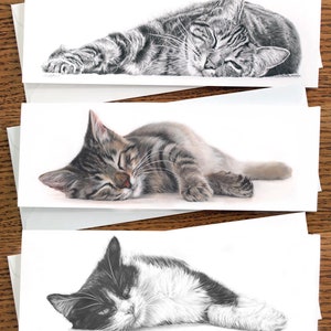 Katzchen Gruss Karte Katze Bleistift Zeichnung Geschenk Fur Etsy