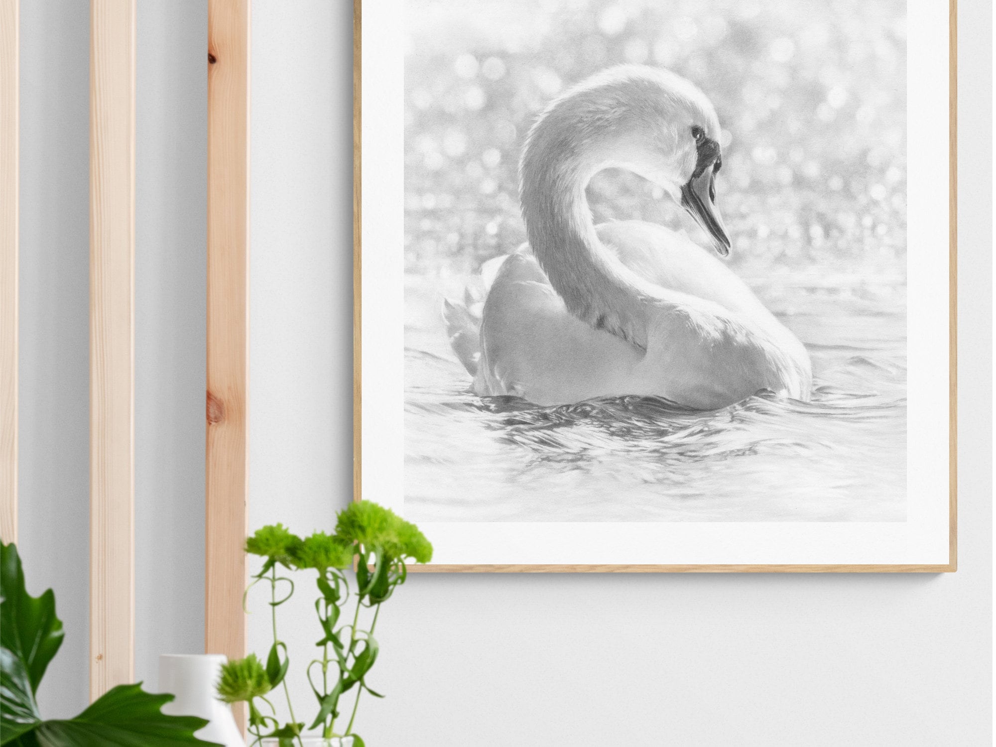 10x8 Swan Day Wall Decor Printable Animal Print Digital