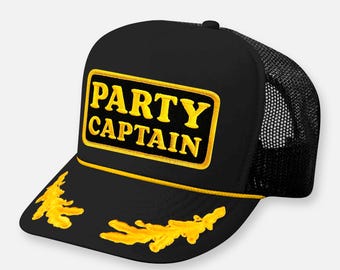 Cappellino da camionista con toppa ricamata Party Captain
