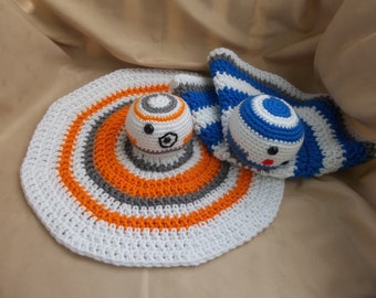 PATTERN ONLY Easy BB8 & R2-D2 inspired Lovey Crochet Pattern