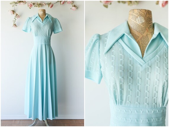 pastel blue maxi dress