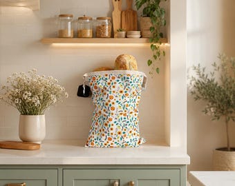 Brotbeutel aus Bienenwachs, Aufbewahrung für Sauerteig, wiederverwendbares Baumwoll-Geschenk für Bäcker (optional mit PEVA-Bezug)