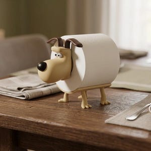 Shaun Fåret Toalettpappershållare Set, Wallace Gromit Badrumsinredning, Stående Pappershållare