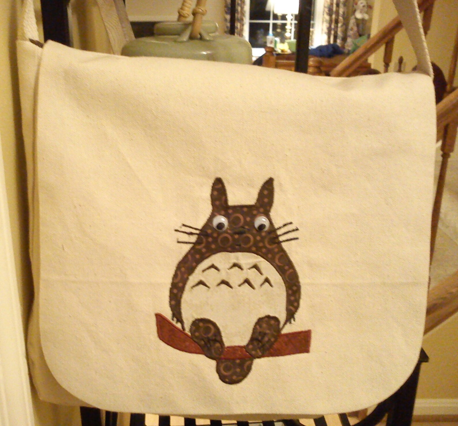 Totoro Canvas Messenger Bag or Pillow Etsy