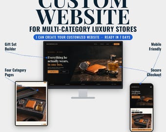 Customized Multi Category Shop Website | Men's Luxury Brand Site, Gift Set Builder