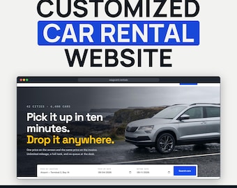 Customized Car Rental Website Design | Booking Website, Vehicle Hire Fleet Page