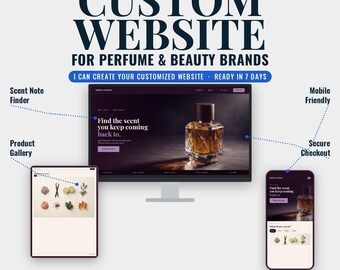 Customized Beauty Brand Website | Perfume, Skincare or Candle Shop Site