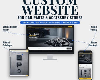 Customized Car Accessories Website | Auto Parts Store with Vehicle Fitment Finder