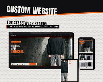 Custom Streetwear Drop Website | Countdown, Queue, Sold-Out Archive (7-Day Build)