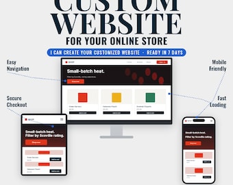 Customized Website Design | Ecommerce Store, Hotel Booking, Real Estate, School LMS or Marketplace Site