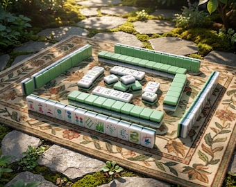 American Mahjong Tile Set Acrylic Travel Game Family Game Gift