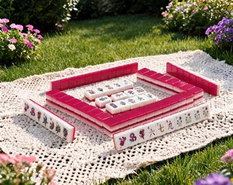 Candy Theme American Mahjong Tiles Acrylic 160 Set for Game Night
