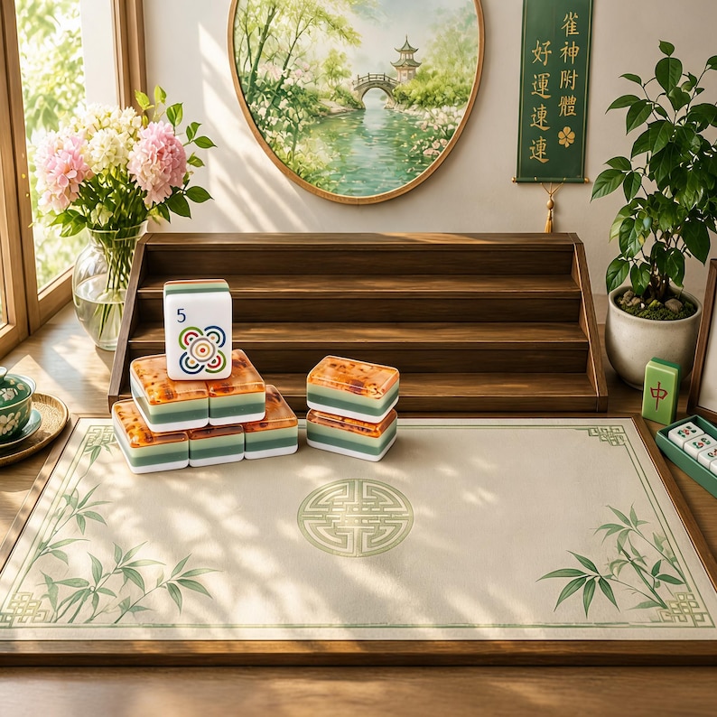 Premium American Mahjong Set 160 Acrylic Tiles, Luxury Mahjong Game Set, Burl Wood Style Tiles, Gift for Mahjong Lovers image 8
