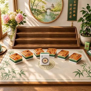 Premium American Mahjong Set 160 Acrylic Tiles, Luxury Mahjong Game Set, Burl Wood Style Tiles, Gift for Mahjong Lovers image 9