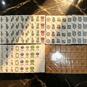 Luxury Tree Grain American Mahjong Set, 4-Layer Acrylic Tiles, 160 Tiles image 4