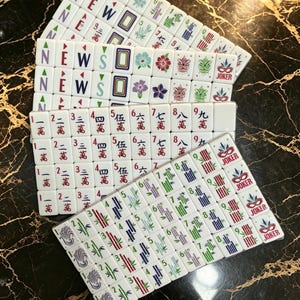 Custom Engraved Luxury Gray Blue American Mahjong Set, 4-Layer Acrylic 160 Tiles, Personalized Wedding Gift for Bride image 7