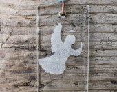 Angel in sandblasted glass