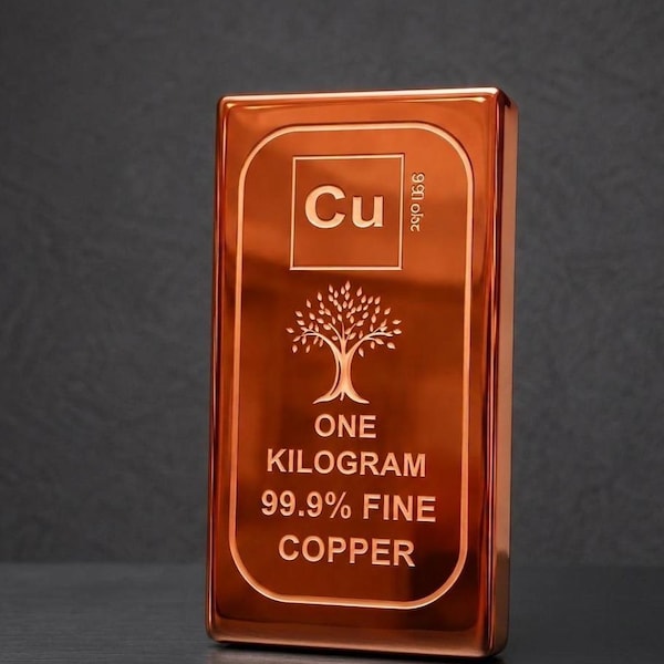 99.9% Fine Copper Bullion Bar, Investment, Vastu Decor, Polished Metal Ingot