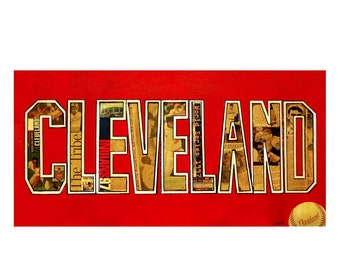 CLEVELAND INDIANS Vintage Baseball - 12x24 Poster Print