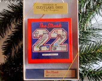 THE STREAK - Cleveland Indians 22 Game Winning Streak  - 2017 Limited Edition Boxed Ornament